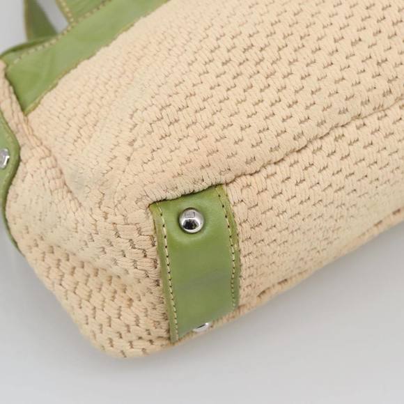 CHANEL Hand Bag Cotton Beige CC Auth 102761 - Picture 15 of 16